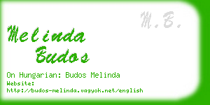 melinda budos business card